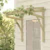 Image de vidaXL Auvent de porte 100x100x80 cm Bois de pin massif imprégné 318569