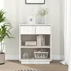 Image de Armoire Console Blanc 60x34x75 Cm Bois De Pin Solide Vidaxl