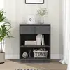 Image de Armoire Console Gris 60x34x75 Cm Bois De Pin Solide Vidaxl