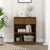Image de Armoire Console Marron Miel 60x34x75 Cm Bois De Pin Solide Vidaxl