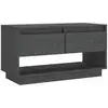 Image de Vidaxl meuble tv gris 74x34x40 cm bois de pin massif