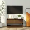 Image de Meuble Tv Marron Miel 74x34x40 Cm Bois De Pin Massif Vidaxl