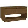 Image de Vidaxl meuble tv marron miel 74x34x40 cm bois de pin massif