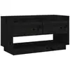 Image de Vidaxl meuble tv noir 74x34x40 cm bois de pin massif