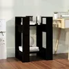 Image de Bibliothèque - Noir - 41x35x57 cm - Bois massif - Contemporain - Design