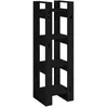 Image de Bibliothèque/séparateur De Pièce Noir 41x35x125 Cm Pin Massif Vidaxl