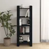 Image de Bibliothèque/séparateur De Pièce Noir 60x35x160 Cm Bois Massif Vidaxl