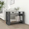 Image de Bibliothèque - Pin - 80x35x565 cm - Gris - Bois massif - Espace de rangement ample