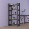 Image de Bibliothèque/séparateur De Pièce Gris 80x35x160 Cm Bois Massif Vidaxl