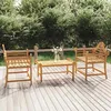 Image de vidaXL Chaises de jardin 2 pcs 91x62x94 cm Bois de teck solide 319151