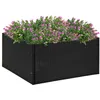 Image de vidaXL Jardinière Noir 80x80x40 cm Résine tressée