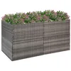 Image de vidaXL Jardinière Gris 157x80x80 cm Résine tressée 319178