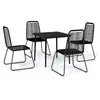 Image de Vidaxl ensemble à manger de jardin 5 pcs noir