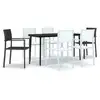 Image de Vidaxl ensemble à manger de jardin 7 pcs noir et blanc