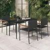 Image de vidaXL Ensemble de salle à manger de jardin 5 pcs Noir 47.08 kg
