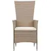 Image de Vidaxl ensemble à manger de jardin avec coussins 7 pcs beige