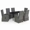 Image de Vidaxl ensemble à manger de jardin avec coussins 7 pcs gris
