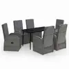 Image de Vidaxl ensemble à manger de jardin avec coussins 7 pcs gris