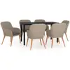 Image de Vidaxl mobilier de salle à manger de jardin et coussins 7 pcs marron