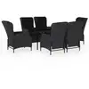 Image de Vidaxl ensemble de salle à manger de jardin 7 pcs gris foncé