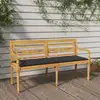 Image de Banc Batavia Avec Coussin Anthracite 150 Cm Bois De Teck Massif Vidaxl