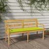 Image de Banc Batavia Avec Coussin Vert Brillant 150 Cm Bois Teck Massif Vidaxl