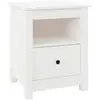 Image de Vidaxl table de chevet blanc 40x35x49 cm bois de pin massif