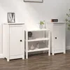 Image de vidaXL 2x Buffets Armoires de Rangement Meubles de Rangement Armoires Latérales Salle de Séjour Salon Blanc 39x35x80 cm Bois 813727