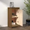 Image de Buffet Marron Miel 39x35x80 Cm Bois Massif De Pin Vidaxl
