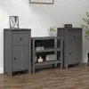 Image de vidaXL 2x Buffets Armoires Latérales Organisateurs de Maison Meubles de Rangement Salon Intérieur Gris 40x35x80 cm Bois 813759