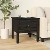 Image de 813802 vidaXL Table dappoint Noir 50x50x49 cm Bois massif de pin