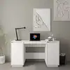 Image de Bureau Blanc 140x50x75 Cm Bois Massif De Pin Vidaxl