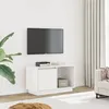 Image de vidaXL Meuble TV Blanc 74x35x44 cm Bois de pin massif 814335
