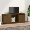Image de vidaXL Meuble TV Marron miel 1105x35x44 cm Bois de pin massif 814342