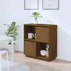 Image de Buffet Marron Miel 74x35x80 Cm Bois Massif De Pin Vidaxl