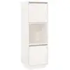 Image de Vidaxl buffet haut blanc 38x35x117 cm bois massif de pin