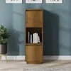 Image de Buffet Haut Marron Miel 38x35x117 Cm Bois Massif De Pin Vidaxl