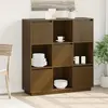 Image de Buffet Marron Miel 110,5x35x117 Cm Bois Massif De Pin Vidaxl
