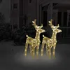 Image de vidaXL 2x Rennes de Noël 80 LED Rennes Éclairés Décoration de Vacances Ornement de Noël Décoration de Fête Maison Intérieur 342678