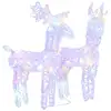 Image de Rennes De Noël 2 Pcs 80 Led Multicolore Acrylique Vidaxl