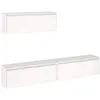 Image de Ensemble De Meubles Tv 3 Pcs Blanc Bois Massif De Pin Vidaxl