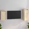 Image de Meubles Tv 2 Pcs Bois Massif De Pin Vidaxl