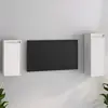 Image de Meubles Tv 2 Pcs Blanc Bois Massif De Pin Vidaxl