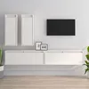 Image de Meubles Tv 4 Pcs Blanc Bois Massif De Pin Vidaxl