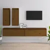Image de Meubles Tv 4 Pcs Marron Miel Bois Massif De Pin Vidaxl