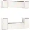 Image de Meubles Tv 6 Pcs Blanc Bois Massif De Pin Vidaxl