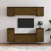 Image de Meubles Tv 6 Pcs Marron Miel Bois Massif De Pin Vidaxl