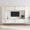 Image de vidaXL Meubles TV 8 pcs Blanc Bois massif de pin