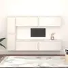 Image de Meubles Tv 6 Pcs Blanc Bois Massif De Pin Vidaxl