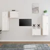 Image de vidaXL Meubles TV 4 pcs Blanc Bois massif de pin